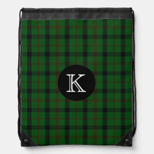 Clan Kincaid Tartan Plaid Monogram Backpack