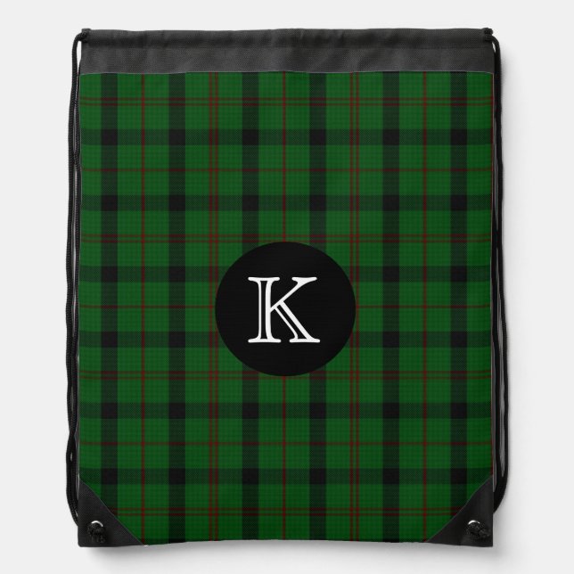Clan Kincaid Tartan Plaid Monogram Backpack (Front)