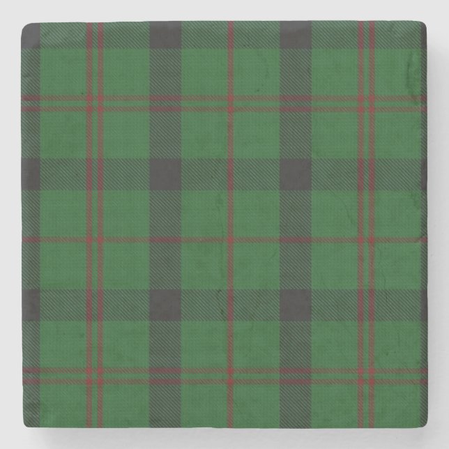 Clan Kincaid Tartan Plaid Stone Coaster (Front)