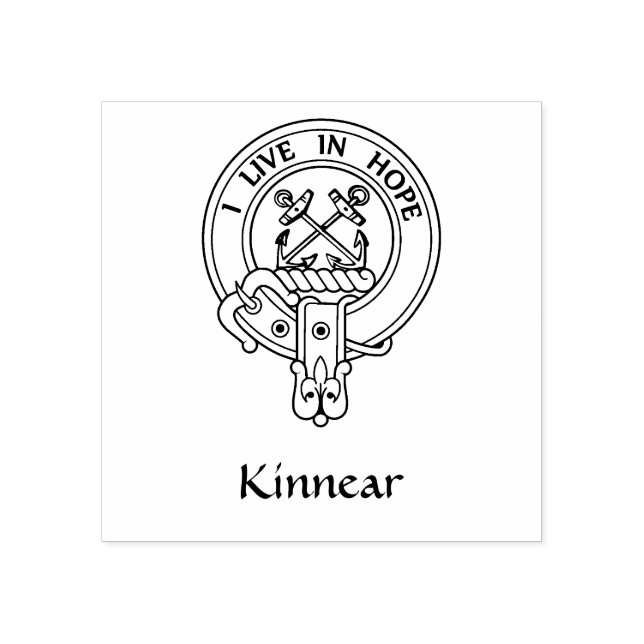 Clan Kinnear Crest Rubber Stamp (Imprint)