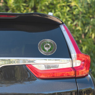 Clan Kinnear Crest & Tartan Knot Sticker
