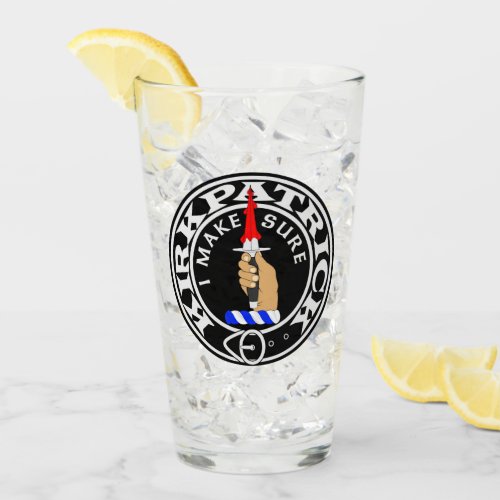 Clan Kirkpatrick 16oz Glass Tumbler