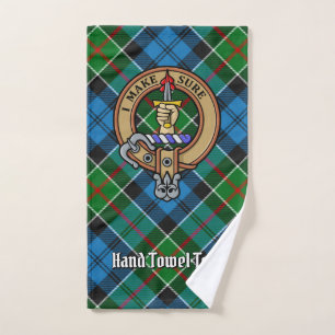 Clan Kirkpatrick Crest over Tartan Bath Towel Set