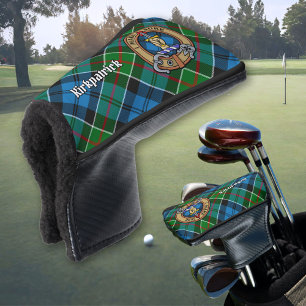 Clan Kirkpatrick Crest over Tartan Golf Head Cover