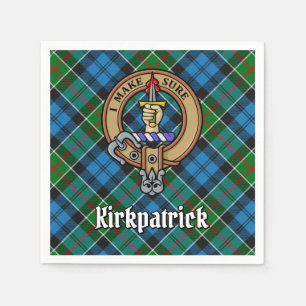 Clan Kirkpatrick Crest over Tartan Napkins