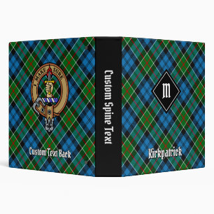 Clan Kirkpatrick Tartan 3 Ring Binder