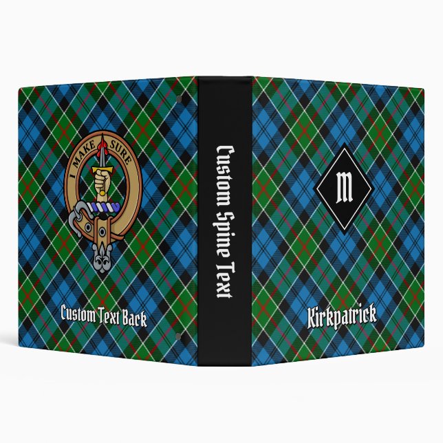 Clan Kirkpatrick Tartan 3 Ring Binder (Background)
