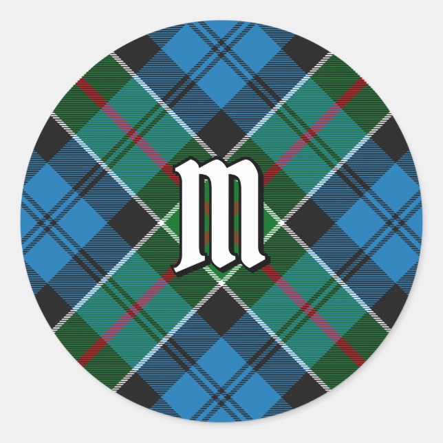 Clan Kirkpatrick Tartan Classic Round Sticker (Front)
