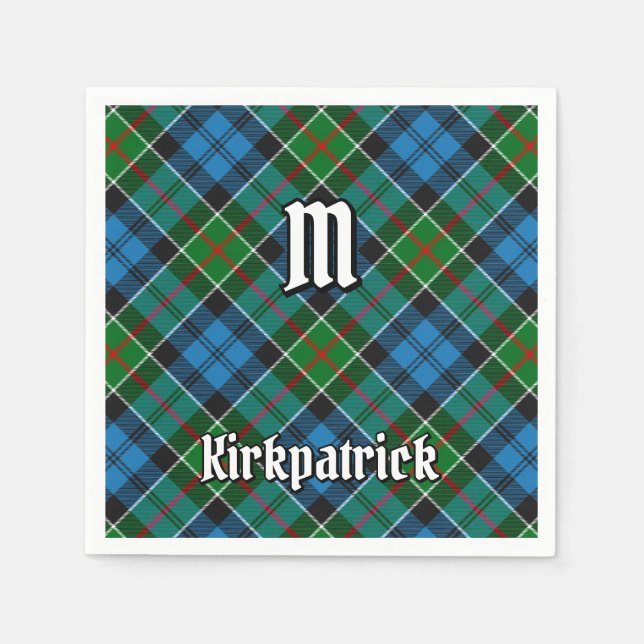 Clan Kirkpatrick Tartan Napkins (Front)