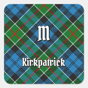 Clan Kirkpatrick Tartan Square Sticker