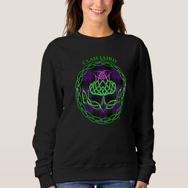 Clan Laird Scottish Tartan Celtic Thistle Sweatshirt (Front)