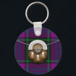 Clan Laird Tartan And Sporran Keychain<br><div class="desc">Scottish Clan Laird tartan with an image of a Celtic sporran on a chain. If you would like another tartan not shown here,  please feel free to message me. Please provide the STA Reference number for the tartan pattern you would like if possible.</div>