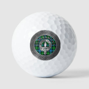 Clan Lamont Crest & Tartan Knot Golf Balls