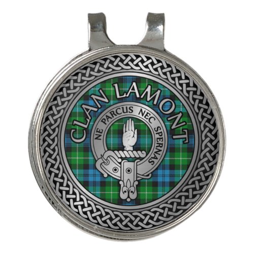 Clan Lamont Crest  Tartan Knot Golf Hat Clip