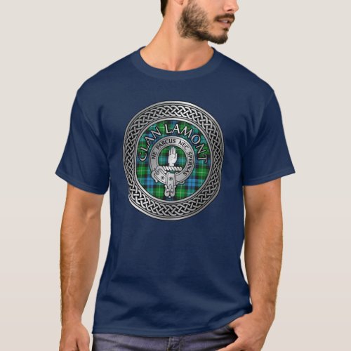 Clan Lamont Crest  Tartan Knot T_Shirt