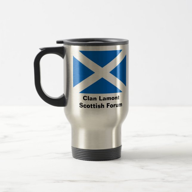 Clan Lamont Scottish Forum Travel Mug (Left)