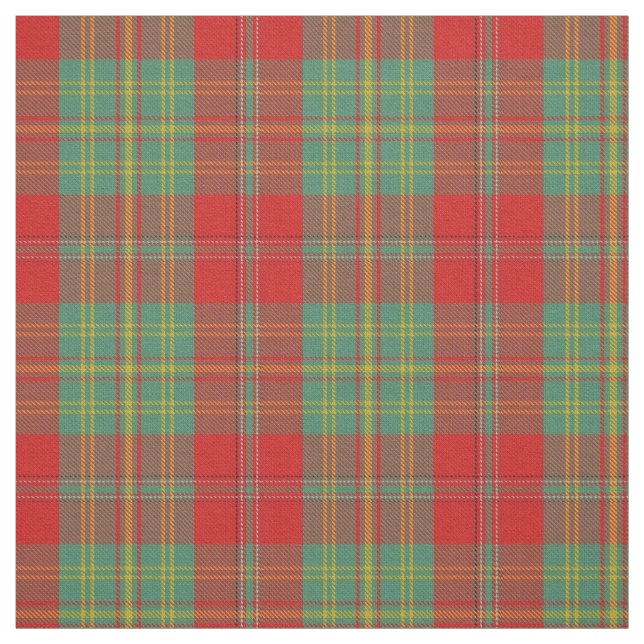 Clan Leask Scottish Tartan Plaid Fabric (Swatch)