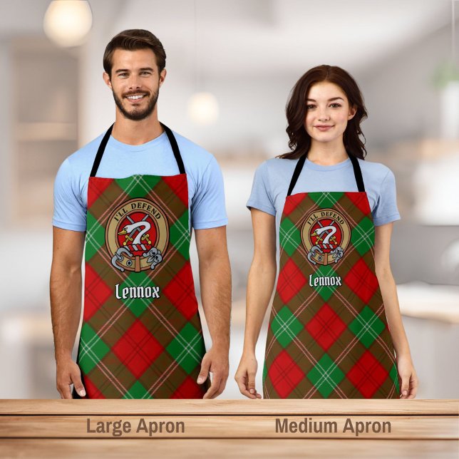 Clan Lennox Crest over Tartan Apron (Creator Uploaded)