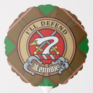 Clan Lennox Crest over Tartan Balloon