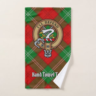 Clan Lennox Crest over Tartan Bath Towel Set