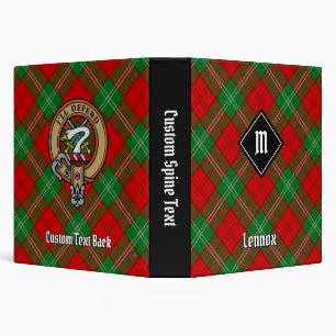 Clan Lennox Tartan 3 Ring Binder