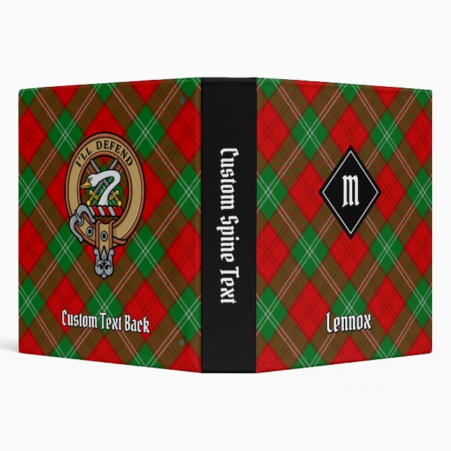Clan Lennox Tartan 3 Ring Binder (Background)