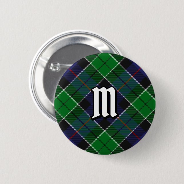 Clan Leslie Hunting Tartan Button (Front & Back)