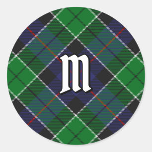 Clan Leslie Hunting Tartan Classic Round Sticker