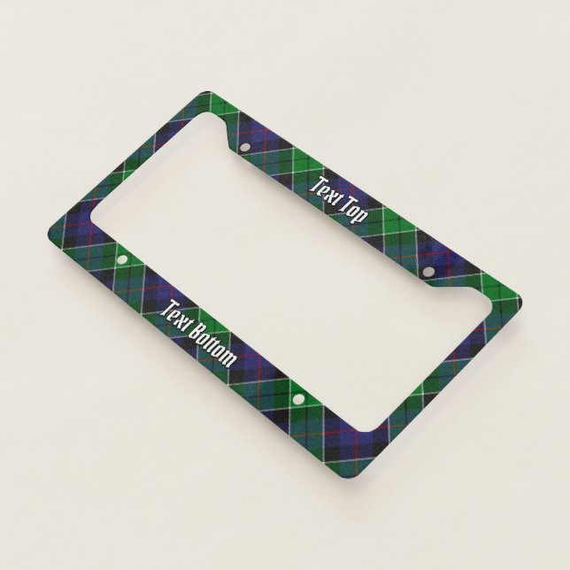 Clan Leslie Hunting Tartan License Plate Frame (3/4)