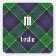 Leslie Hunting Tartan Crest 2D T-shirt - Alba Skull Style