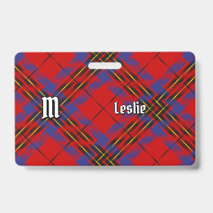 Clan Leslie Red Tartan Badge
