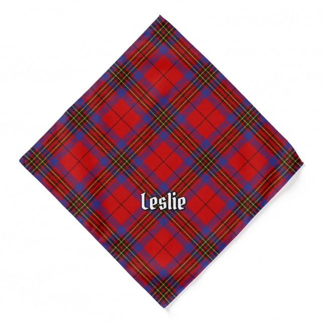 Clan Leslie Red Tartan Bandana (Front)