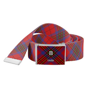 Clan Leslie Red Tartan Belt