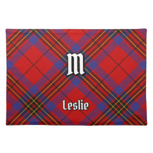 Clan Leslie Red Tartan Cloth Placemat