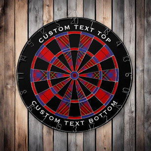 Clan Leslie Red Tartan Dart Board
