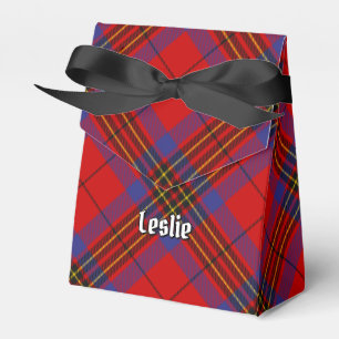 Clan Leslie Red Tartan Favor Boxes