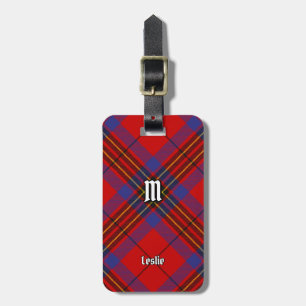 Clan Leslie Red Tartan Luggage Tag