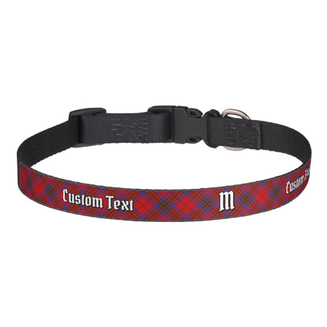 Clan Leslie Red Tartan Pet Collar (Front)