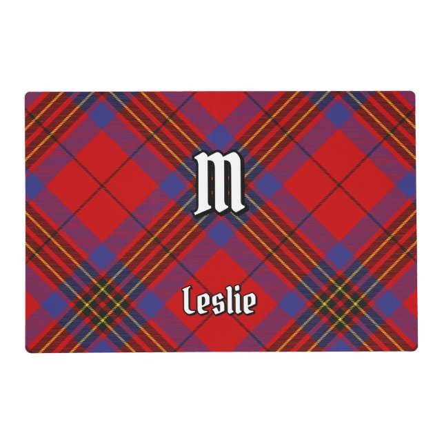 Clan Leslie Red Tartan Placemat (Front)