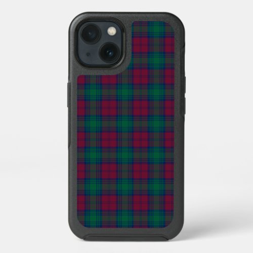 Clan Lindsay Tartan Maroon and Green Plaid iPhone 13 Case