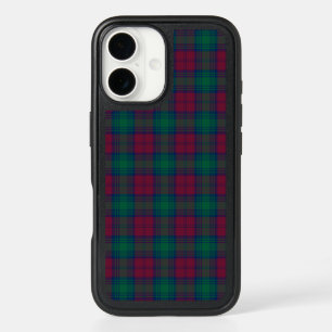 Clan Lindsay Tartan Maroon and Green Plaid iPhone 16 Case