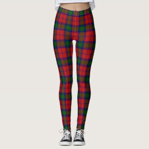 Clan Lindsay Tartan Plaid Scottish Kilt Pattern Leggings