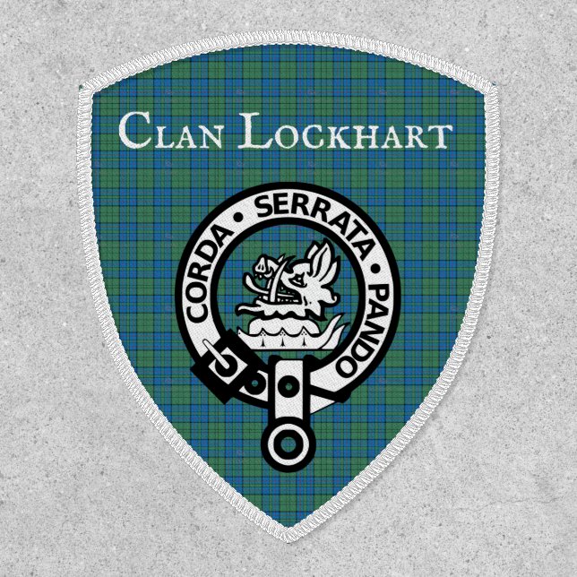 Clan Lockhart Crest Badge & Tartan (Front)