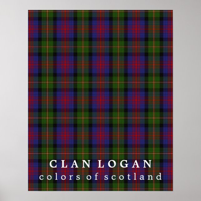 Clan Logan Colors of Scotland Tartan Poster (Front)
