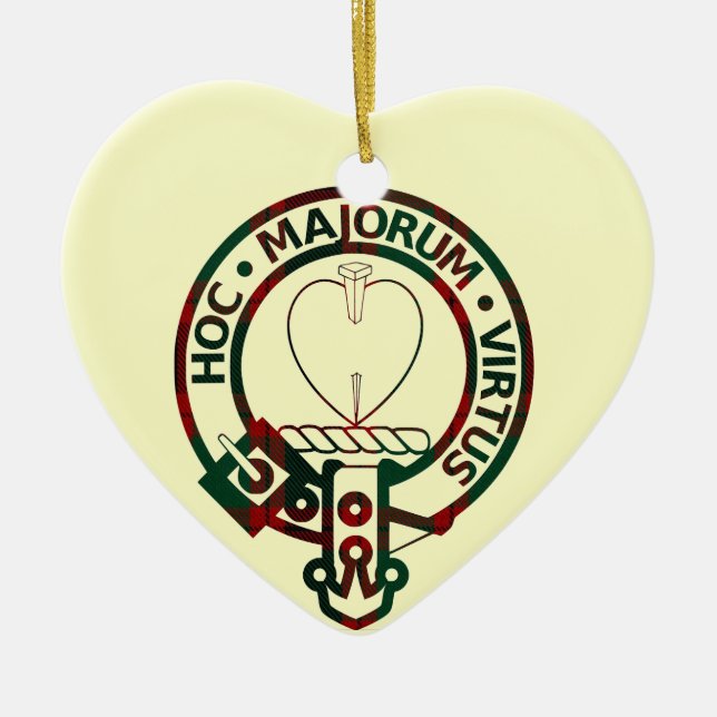 Clan Logan Crest Badge Ceramic Ornament (Front)