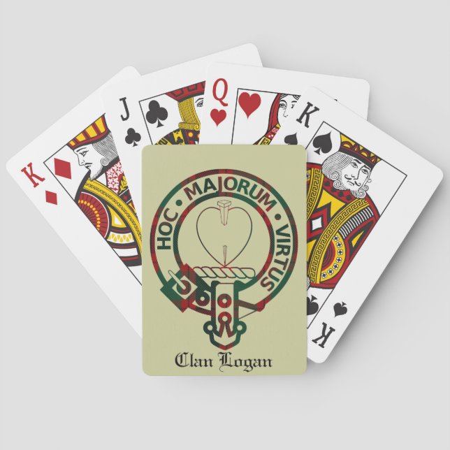 Clan Logan Crest Badge Poker Cards (Back)