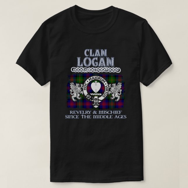 Clan Logan crest Scottish clans Scottish surname T-Shirt (Design Front)