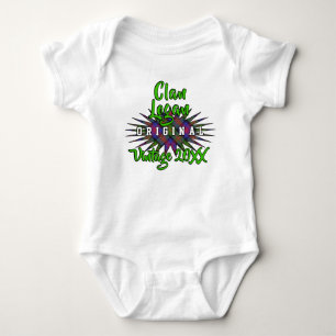 Clan Logan Tartan Burst Vintage Birthyear Baby Bodysuit