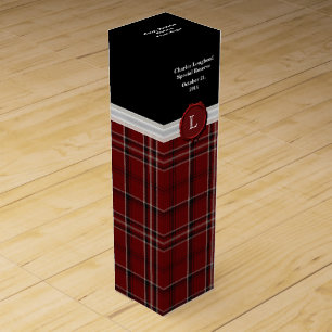 Clan Lougheed Tartan Plaid Custom Wine Box