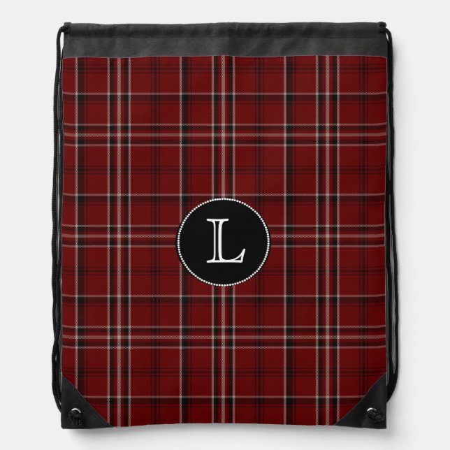 Clan Lougheed Tartan Plaid Monogram Backpack (Front)